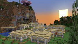 Brzozopoczteka Town and the sunrise in midtimes.